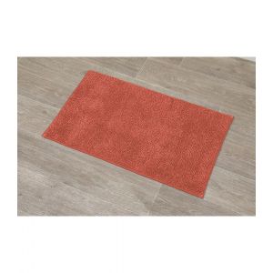 Image de Tendance Tapis de salle de bain en polyester Corail Orange 45 x 75 cm - Corail orange