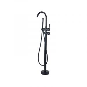 Desconocido Silla élégant Robinet de Baignoire sur pied avec inverseur et bec rotatif, Noir