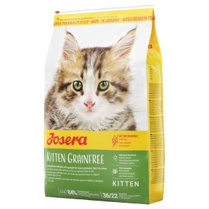 Josera Kitten GRAIN FREE 10 kg | Croquettes pour chaton à l'huile de saumon| Sans céréales | Nourriture Super Premium pour un développement optimal des chats en période de croissance | Sac de 10 kg