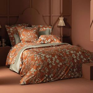 Garnier Thiebaut Housse de couette satin de coton 120 fils/cm² orange 200x200