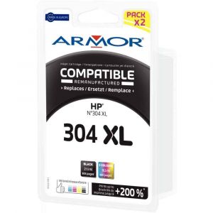 Armor B10415R1 - Cartouche d'encre compatible Hp 304XL noir et couleur