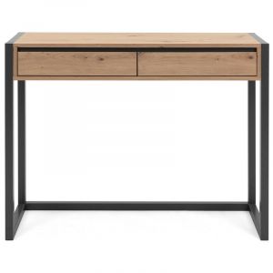 Calicosy Table console Denver 44 Chêne artisanal et gris anthracite - Multicolore - Finori