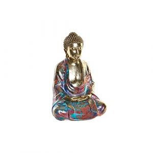Figurine D&eacute;corative DKD Home Decor 22 x 17,5 x 32 cm Dor&eacute; Buda Multicouleur Oriental