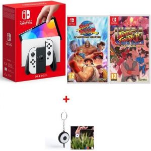 Nintendo Pack Switch Oled + 2 Jeux Street Fighter + Flash Led Offert