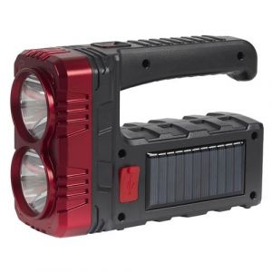 Lampe baladeuse LED compacte 2 en 1 mode projecteur ou lampe torche double éclairage rechargeable USB et solaire - - ALTOBUY