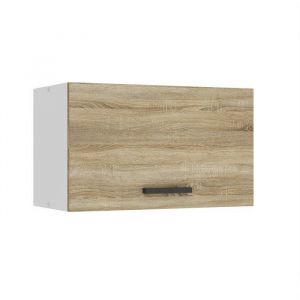 BELINI Meuble Haut Cuisine SGP60, Mural, Rangements, 1 Porte, T: 29,6x60x36 cm, Armoire Murale avec Poignée en Métal, chêne sonoma