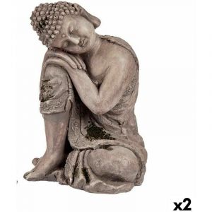 Image de Decorative Garden Figure Ibergarden CC20447 Polyresin Buddha 23 x 34 x 28 cm (2 Units)