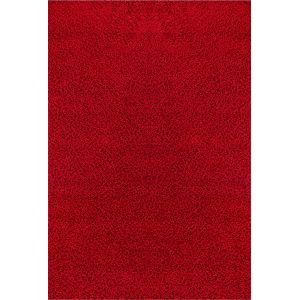 Image de SURYA Tapis de Salon à Poils Longs et Doux Tapis Shaggy Uni Chic Rouge 100 x 200 cm