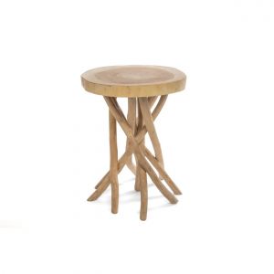 Bazar Bizar - Table d'appoint Gili naturel - 60x60x75 cm