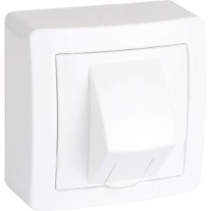 Image de Schneider Electric SC5SHN0262342P Alrea Prise RJ45 simple catégorie 6 UTP avec cadre saillie Blanc