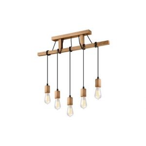 Lamkur Leon Industrial Suspension Bar Olive, 5x E27