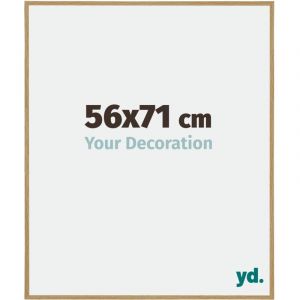 Yd. Your Decoration - Cadre 56x71 cm - Cadre Photo en Plastique Avec Verre acrylique - Anti-Reflet - Hêtre Clair - Cadre Decoration Murale - Evry