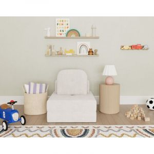 Edna - fauteuil convertible déplimousse en tissu bouclette
