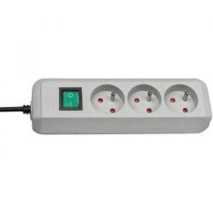 Brennenstuhl Bloc multiprise Eco-line socle 3 prises avec interrupteur