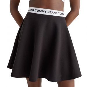 Tommy Jeans Minijupe coupe patineuse à taille élastique. Noir - Taille 36