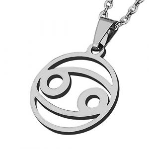 Zense Pendentif Zodiaque Cancer pour Homme ZP0237 - avec cha&icirc;ne 51 cm
