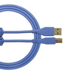 UDG U 95001 Lb - Câble USB 2.0 A-B bleu Droit 1m