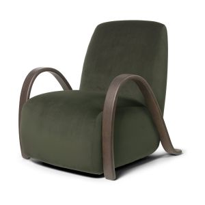 Ferm Living Fauteuil en velours riche pin Buur