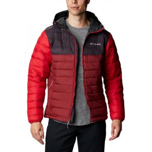 Columbia Powder Lite Veste &agrave; capuche Homme, red jasper/dark purple/mountain red XS Manteaux d'hiver