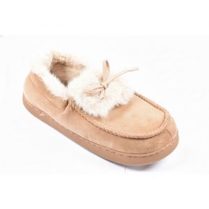 Ozabi Chaussons Pantoufles Charentaises femme Velours MD10154 CAMEL