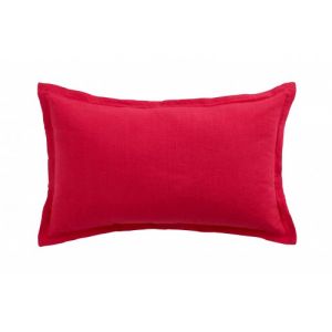 Image de Anne de Solène Coussin rectangulaire Lin lavé Fuchsia