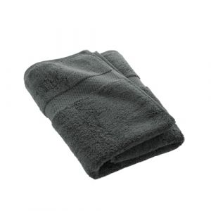 Douceur d'intérieur, Drap de Douche (70 x 130 cm) Elegance Anthracite, 100 % Coton Uni