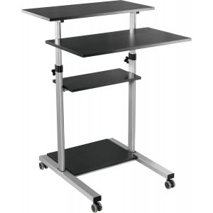 Bureau assis-debout table pour ordinateur portable station de travail - pupitre - mobile mobile