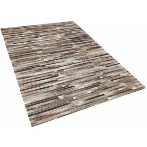 Beliani Tapis patchwork en cuir multicolore 140 x 200 cm TUZLUCA