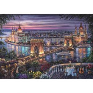Clementoni Puzzle 1000 pi&egrave;ces : Lumi&egrave;res du Danube