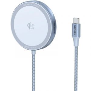 UGreen Chargeur sans fil magn&eacute;tique MagFlow W753 25W Qi2 pour iPhone USB gris