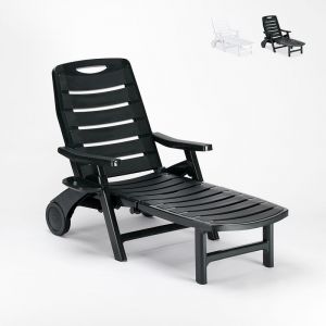 Grand Soleil Bain de soleil pliant en plastique pour la piscine et la plage Premiere | Vert foncé