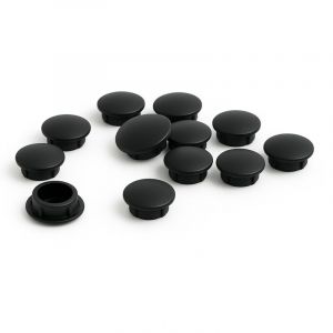 Avosdim Cache vis noir Ø6mm - Lot de 10