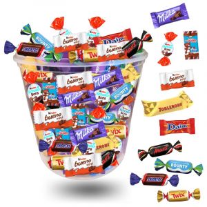 Image de Assortiment de 120 mini chocolats : Kinder, Célébrations, Milka, Daim