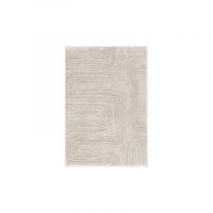 D&eacute;coweb Tapis de salon doux &agrave; motif organique - Deva - Gr&egrave;ge - 120 x 170 cm