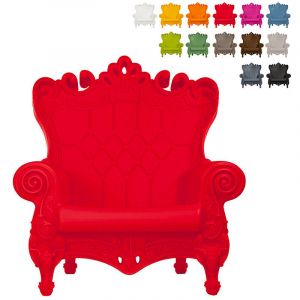 Slide Fauteuil Trône Design Moderne Queen Of Love, Couleur: Rouge