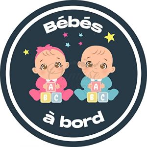 Autocollant Bébé à bord - Bébés à bord (jumeaux)