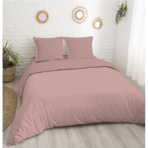Housse de couette Rose t 200x200cm 57 fils