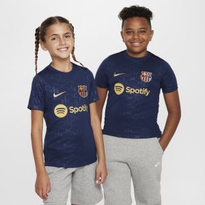 Nike FC Barcelone T-shirt d'Entraînement Dri-FIT Academy Pro Avant-Match - Bleu Marine/Or Enfant, pointure XL: 158-170 cm - ['Bleu'] - Taille XL: 158-170 cm