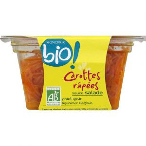 Monoprix Bio Carottes r&acirc;p&eacute;es sauce salade au jus de citron bio - La barquette de 200g