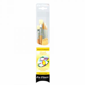 DaVinci Editrice Set de 5 pinceaux scolaires