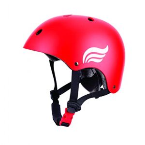 Hape Casque Protection Enfant 1 an et plus, Taille Ajustable - Casque Antichoc Rouge et Protection EPS - Ouvertures pour Ventilation - Casque Anti Chute pour l'Extérieur - Multi Sports