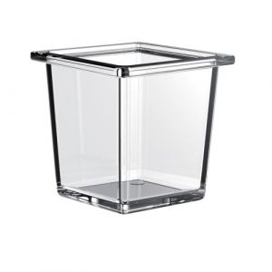 Emco Liaison Bol en verre carré pour rails en verre transparent profond
