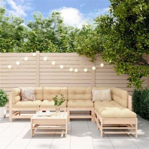 VidaXL Salon de jardin 7 pcs Bois de pin massif
