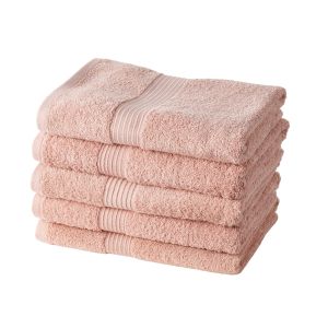 Today Lot de 5 Draps de Bain 70x130 cm 100% Coton Rose des sables