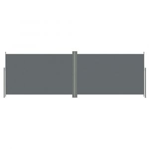 Auvent paravent store brise-vue latéral rétractable de patio jardin terrasse balcon protection visuelle écran 200 x 600 cm anthracite 02_0007123