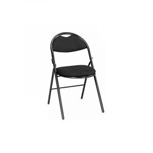 Chaises pliantes Super Confort piétement noir noir Lot de 2
