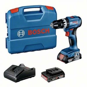 Bosch Perceuse-visseuse sans fil Professional gsb 18V-45 06019K3302 18 v 2.0 Ah Li-Ion + 2 batteries, + chargeur, + mal