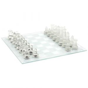 Jeu d'Echec en Verre 25x25CM - GLOSSY - ALTOBUY