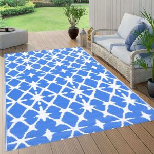 VidaXL Tapis d'extérieur Bleu et blanc 80x150 cm PP