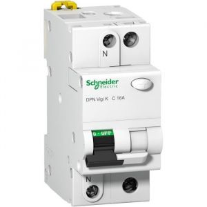 Schneider Electric A9D20610 Disjoncteur diff&eacute;rentiel Acti9 1P+N 30mA 10A Type AC DPN Vigi K 6kA